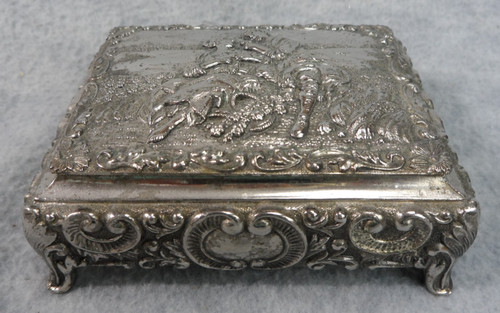 Vintage silver tone - tone, footed