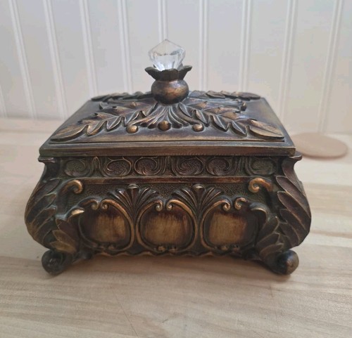 Vintage ornate footed resin - vintage,